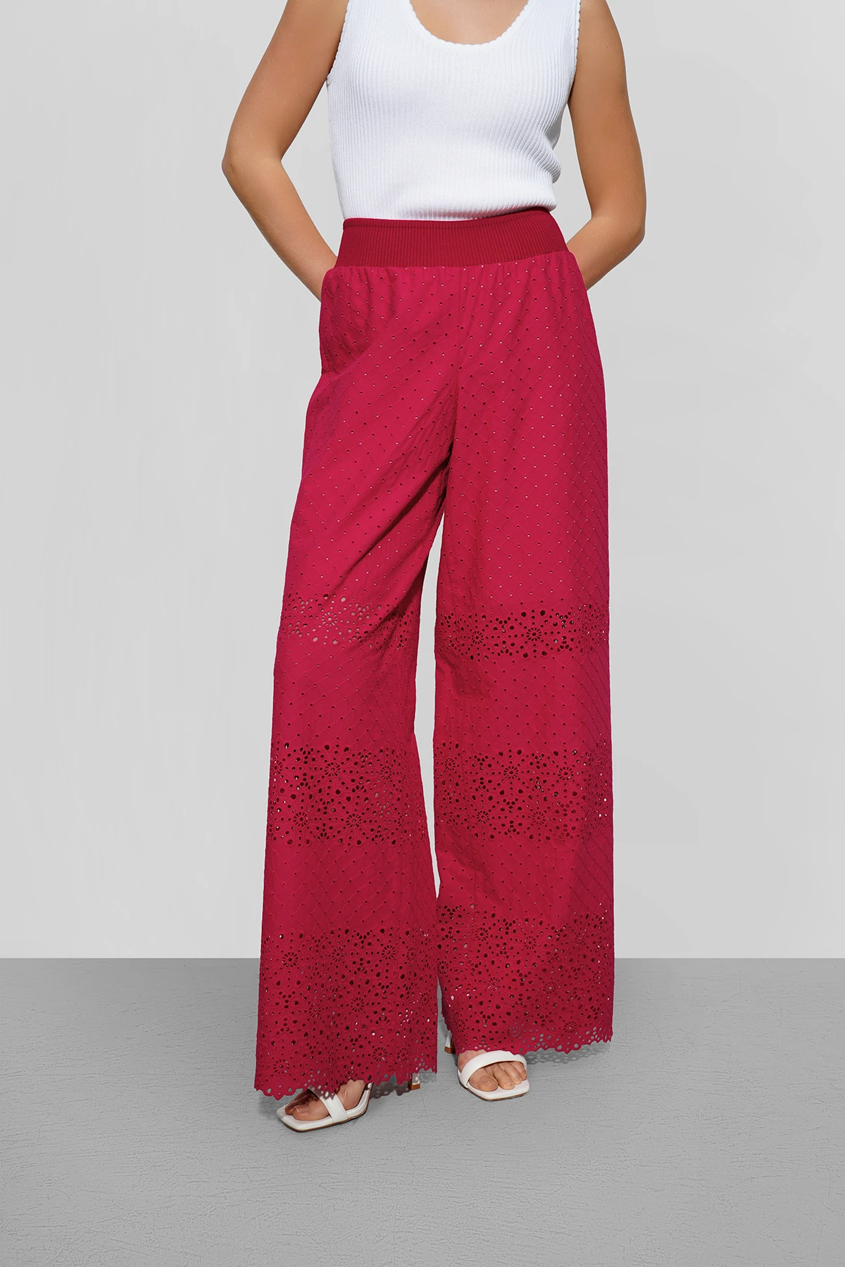 Брюки широкие шитьё "Ягодный микс" 1 Брюки широкие шитьё "Ягодный микс" 1