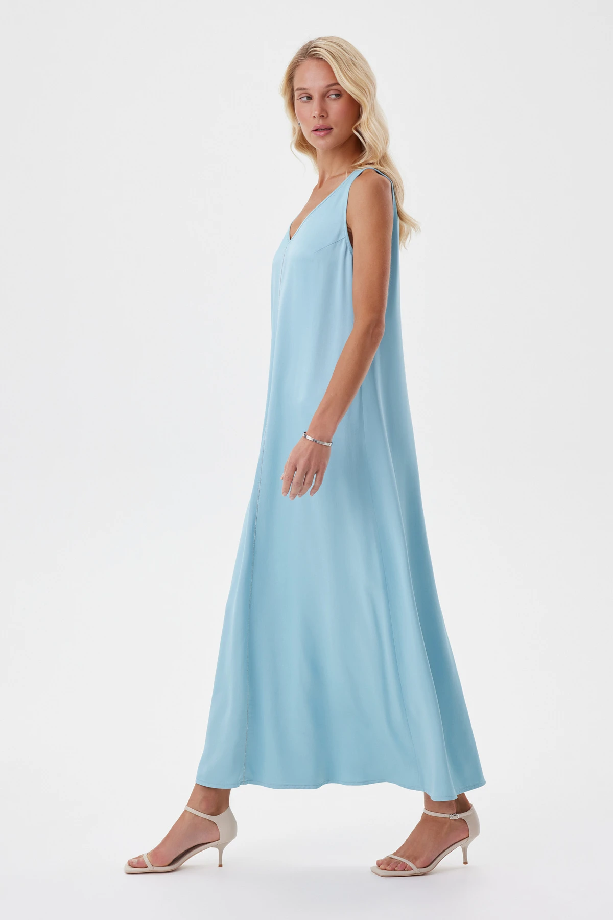 Платье без рукавов «Лазурная прогулка» 5