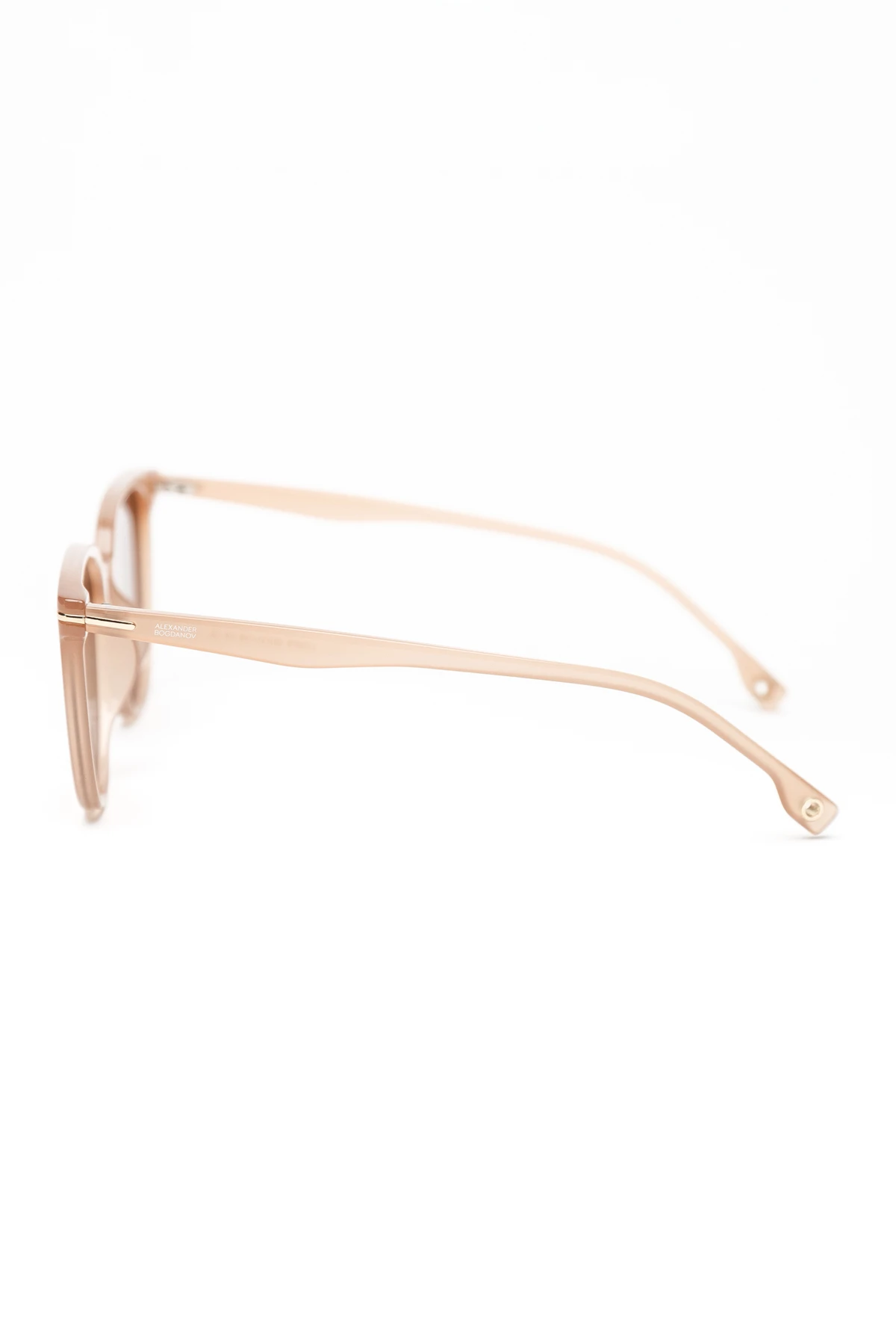 Очки бежевые квадратные с футляром 3