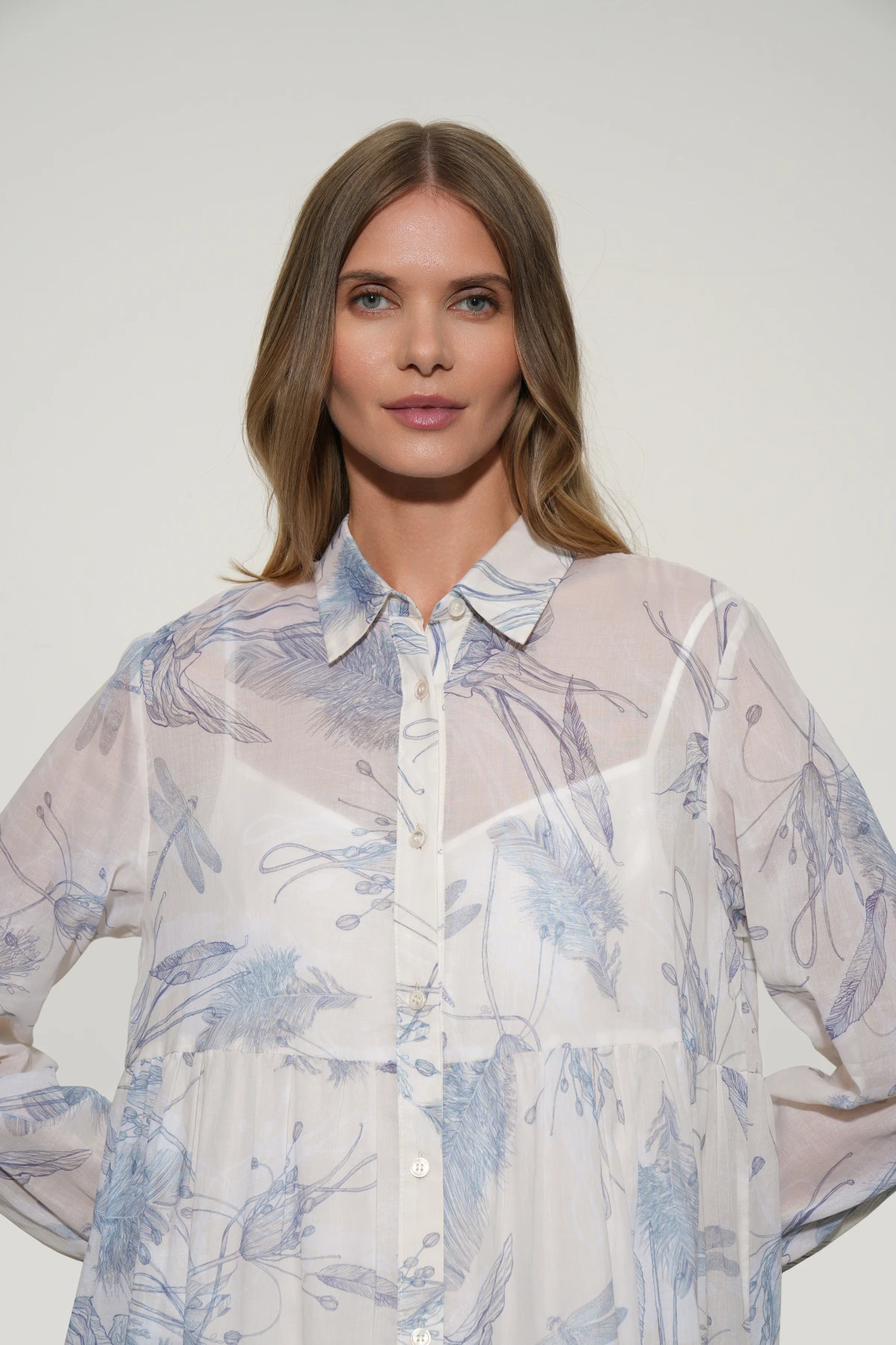 Платье-рубашка "Летний этюд" 1