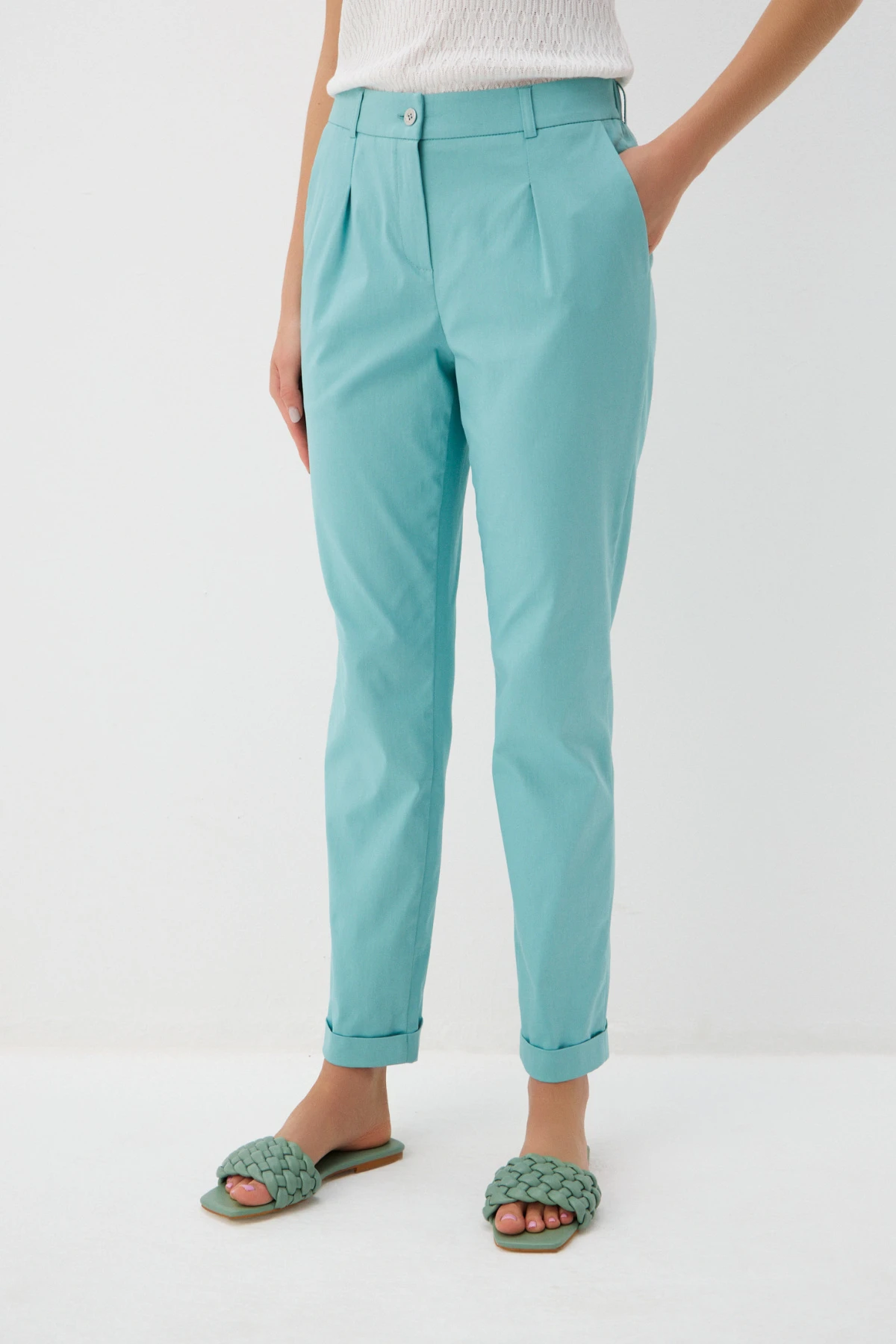 Брюки мятные 5
