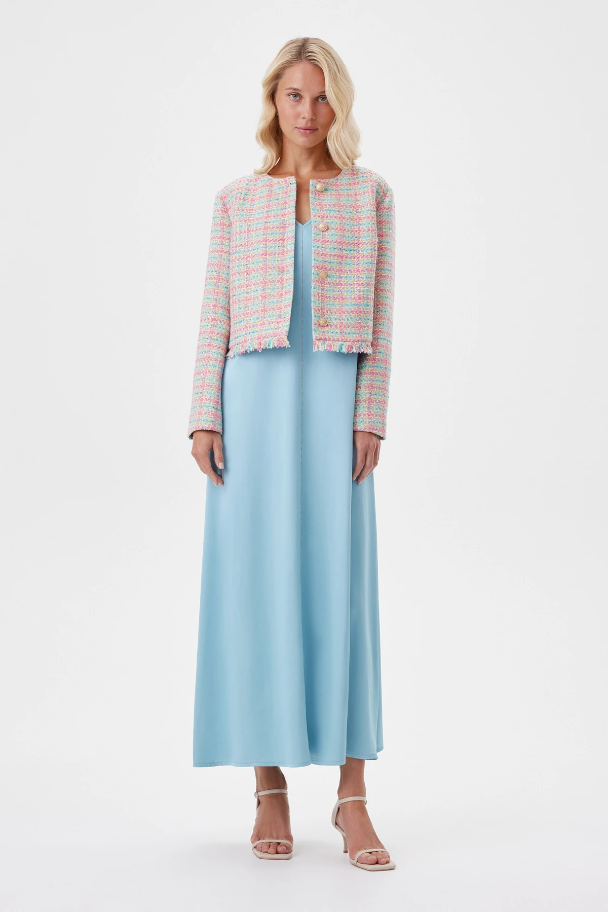 Платье без рукавов «Лазурная прогулка» 2