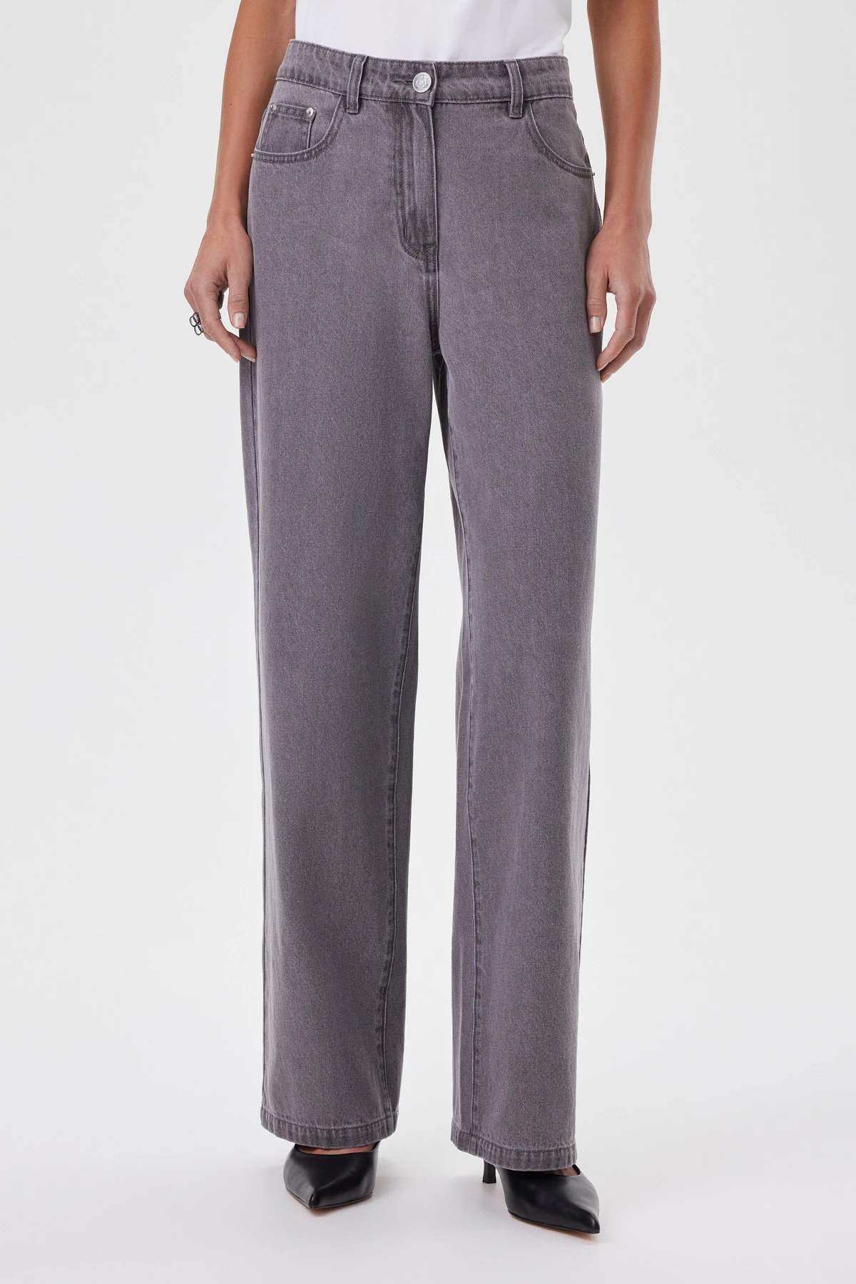 Брюки джинсовые серые 7