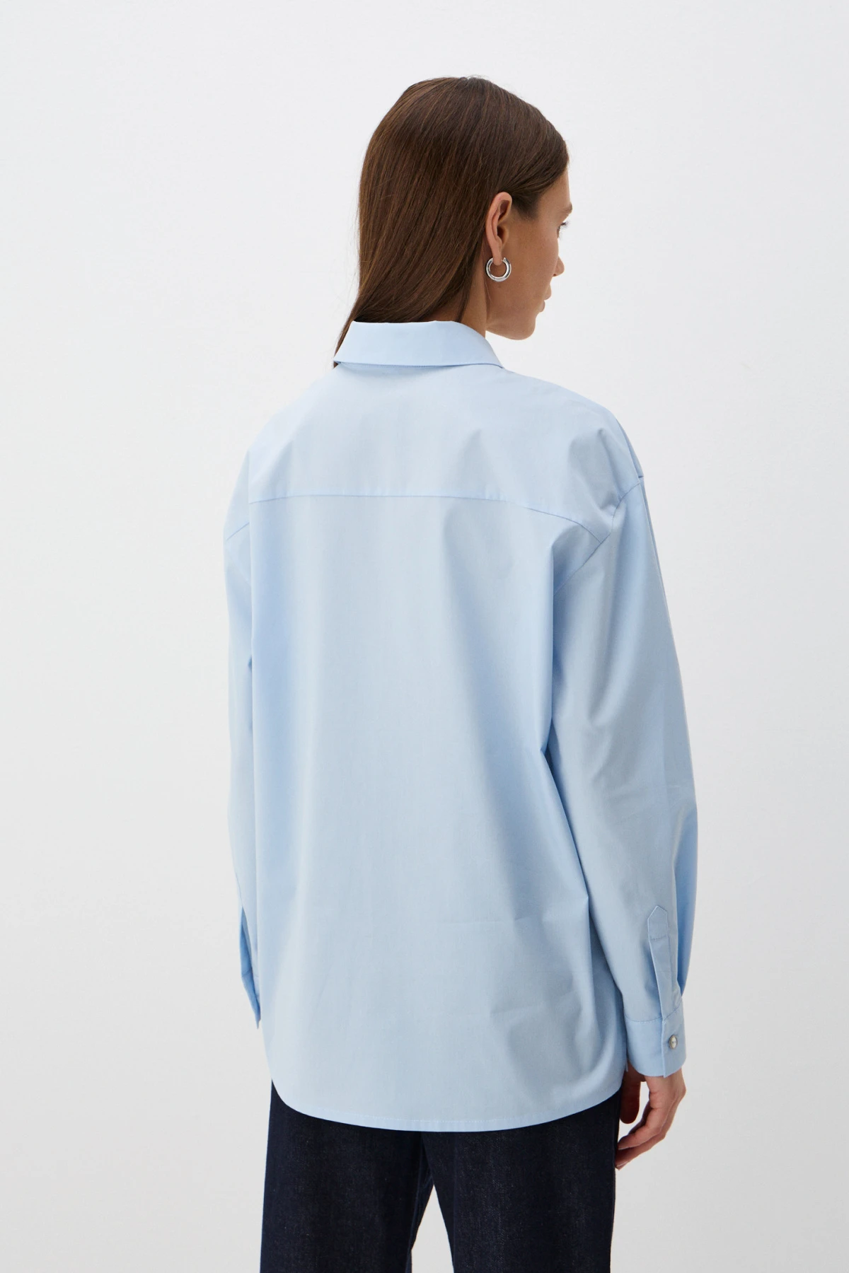 Блузка "Загадки Летнего сада" голубая 2