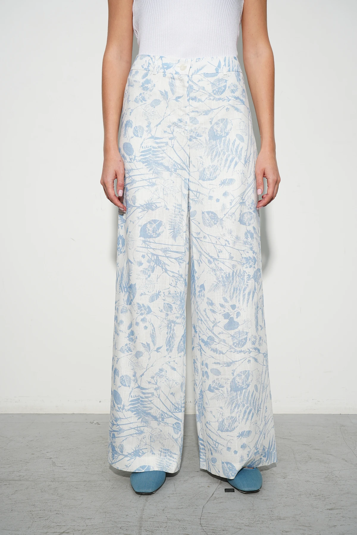 Брюки широкие "Льняной гербарий" 2