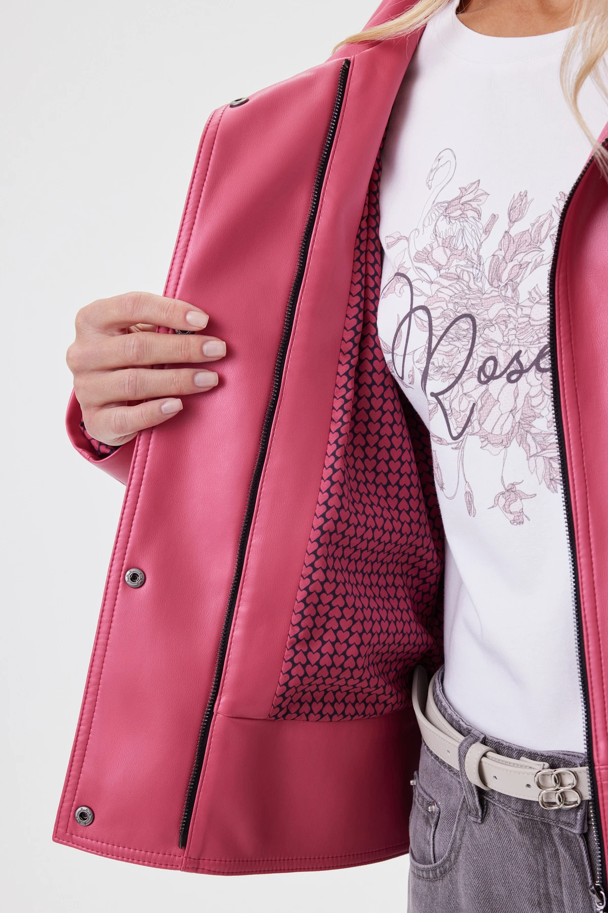 Куртка розовая "Семейные ценности" 7