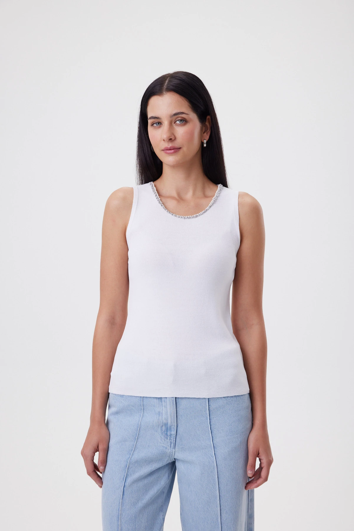 Топ вязаный белый 6