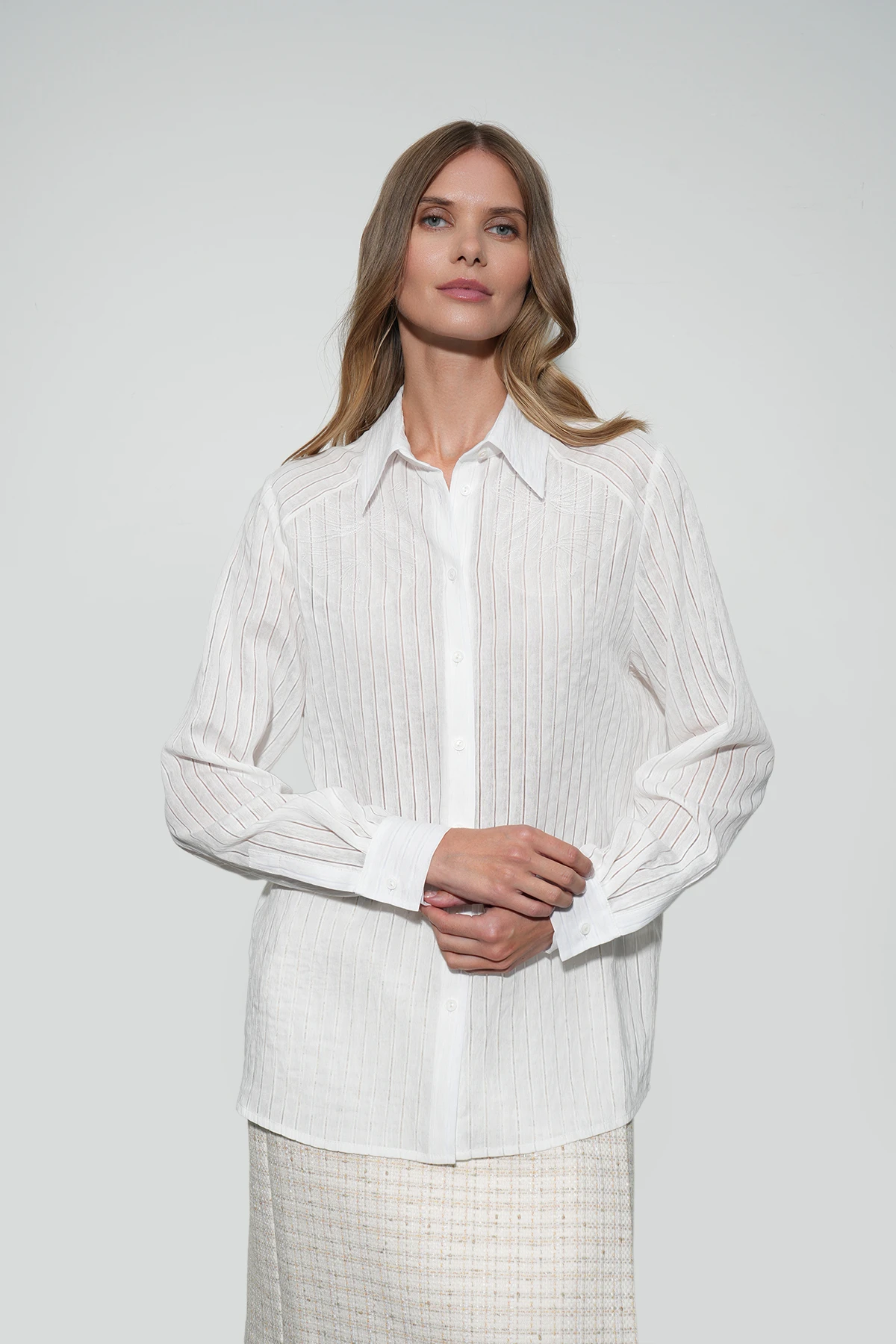 Рубашка "Белый полёт" 1