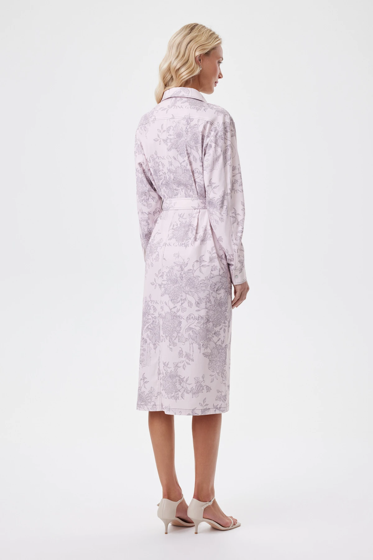 Платье с поясом "Розовые мечты" 1