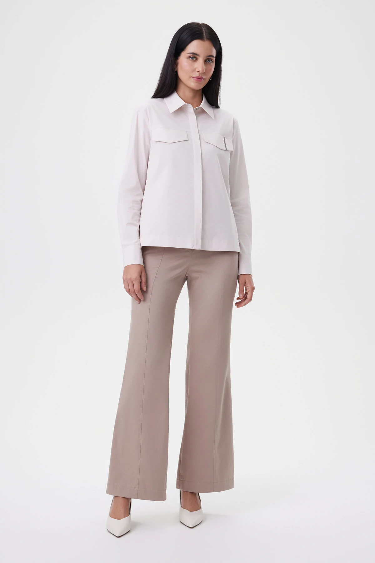 Блузка "Оттенки миндаля" 1