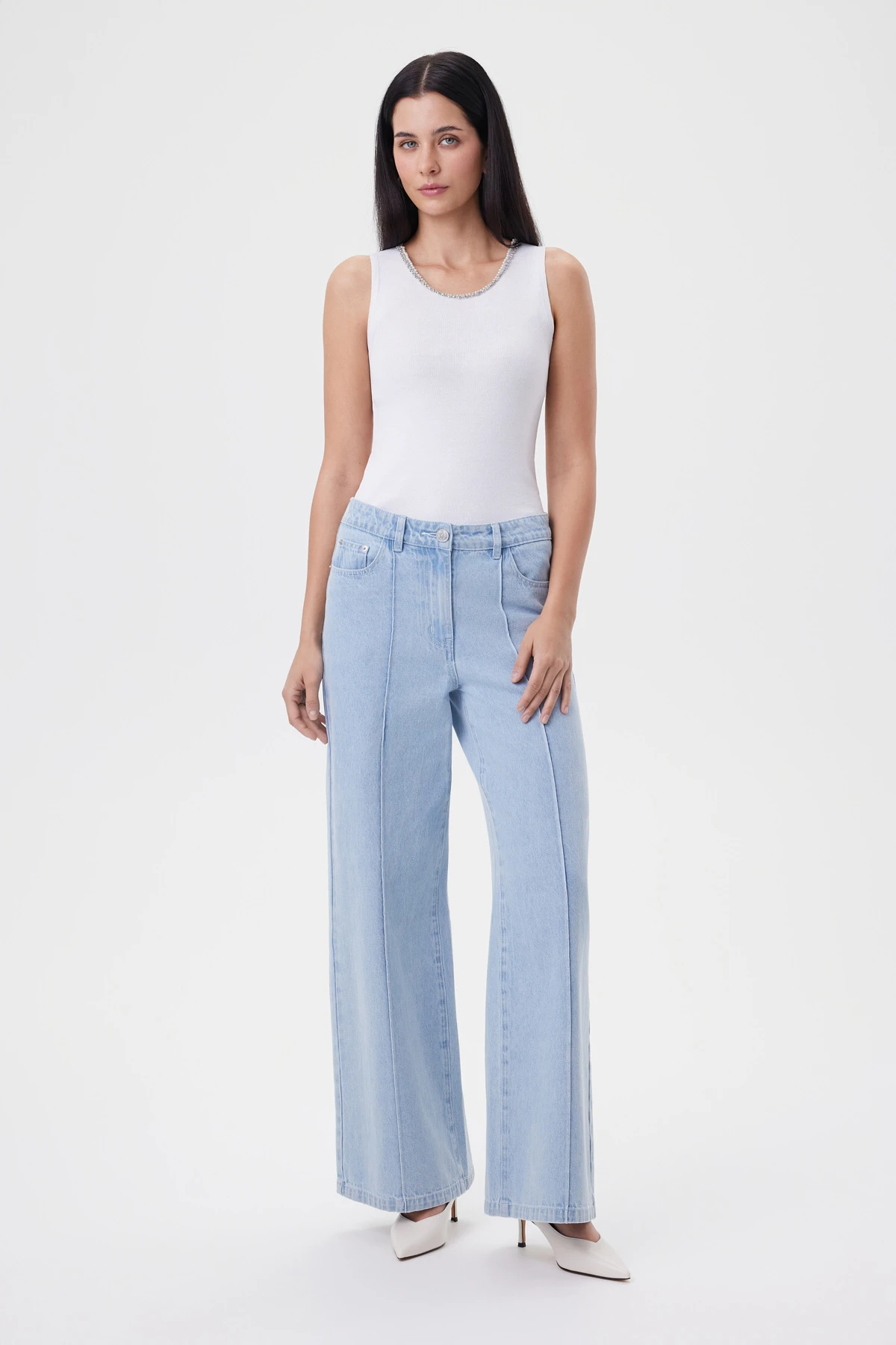 Топ вязаный белый 3