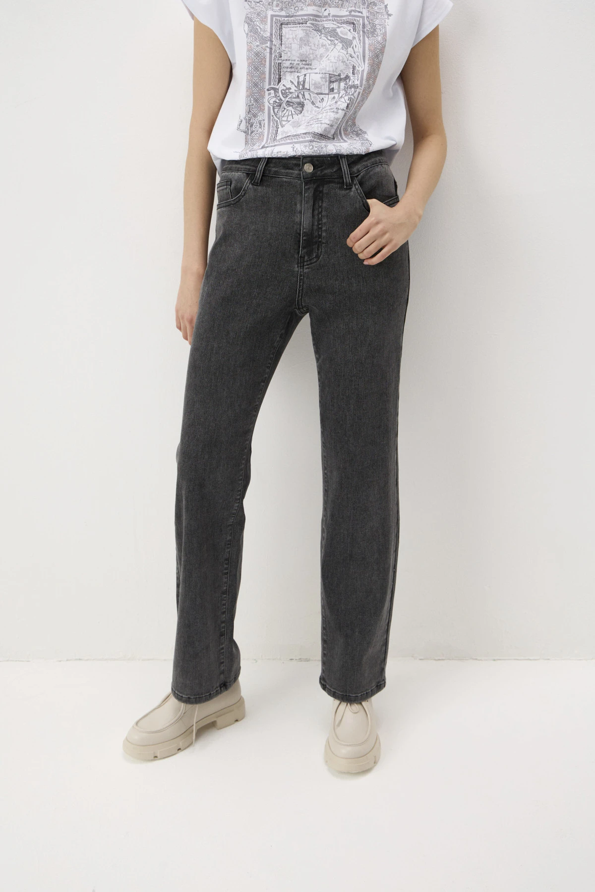 Джинсы серые 5