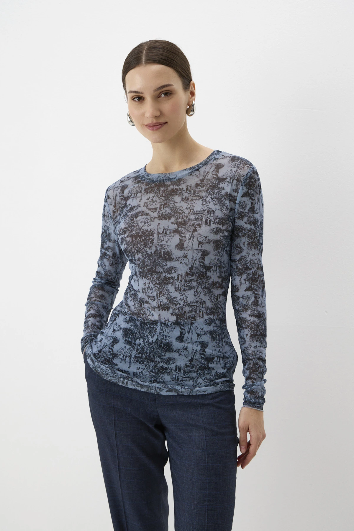 Лонгслив "Гравюры северной сказки" 5