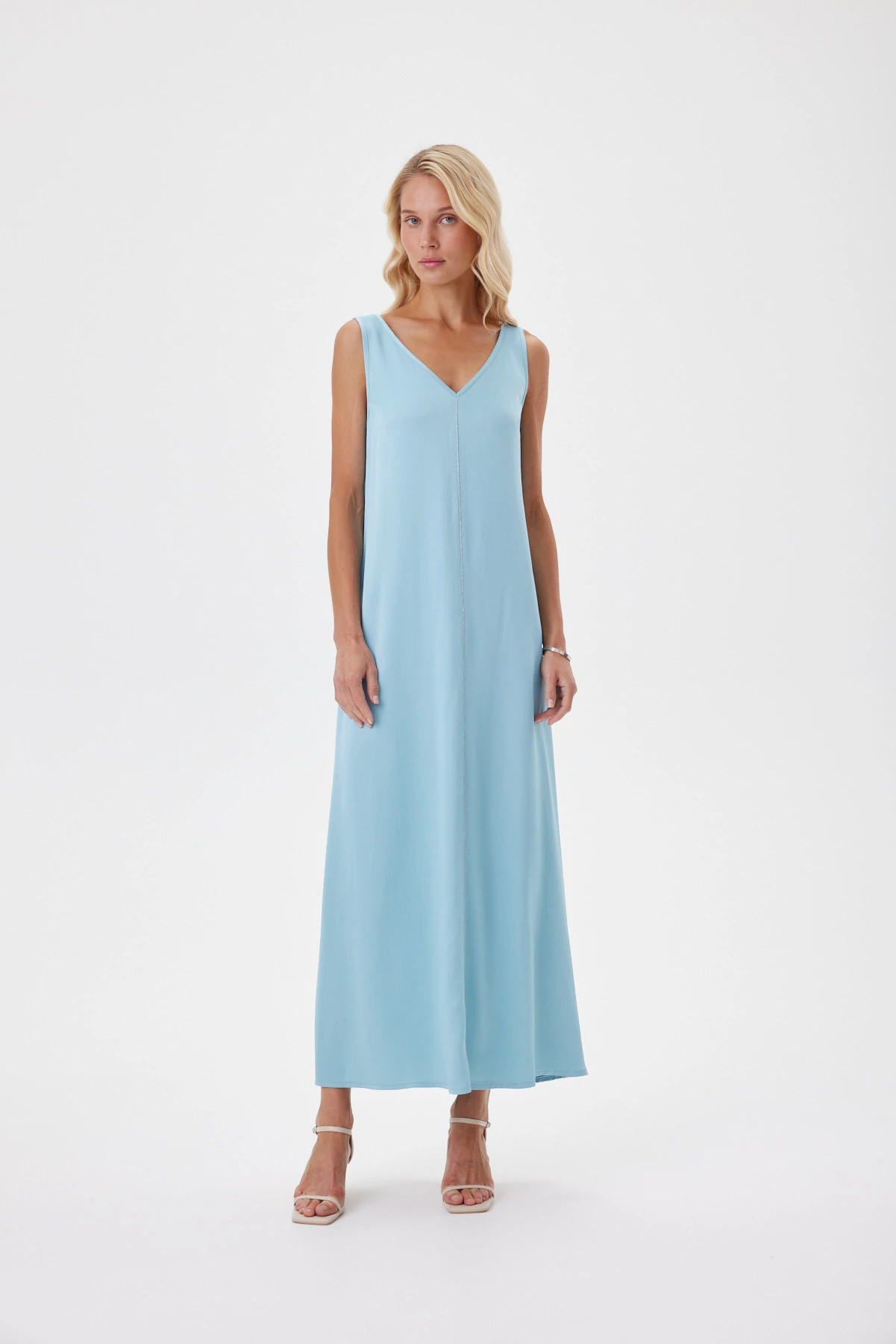 Платье без рукавов «Лазурная прогулка» 6