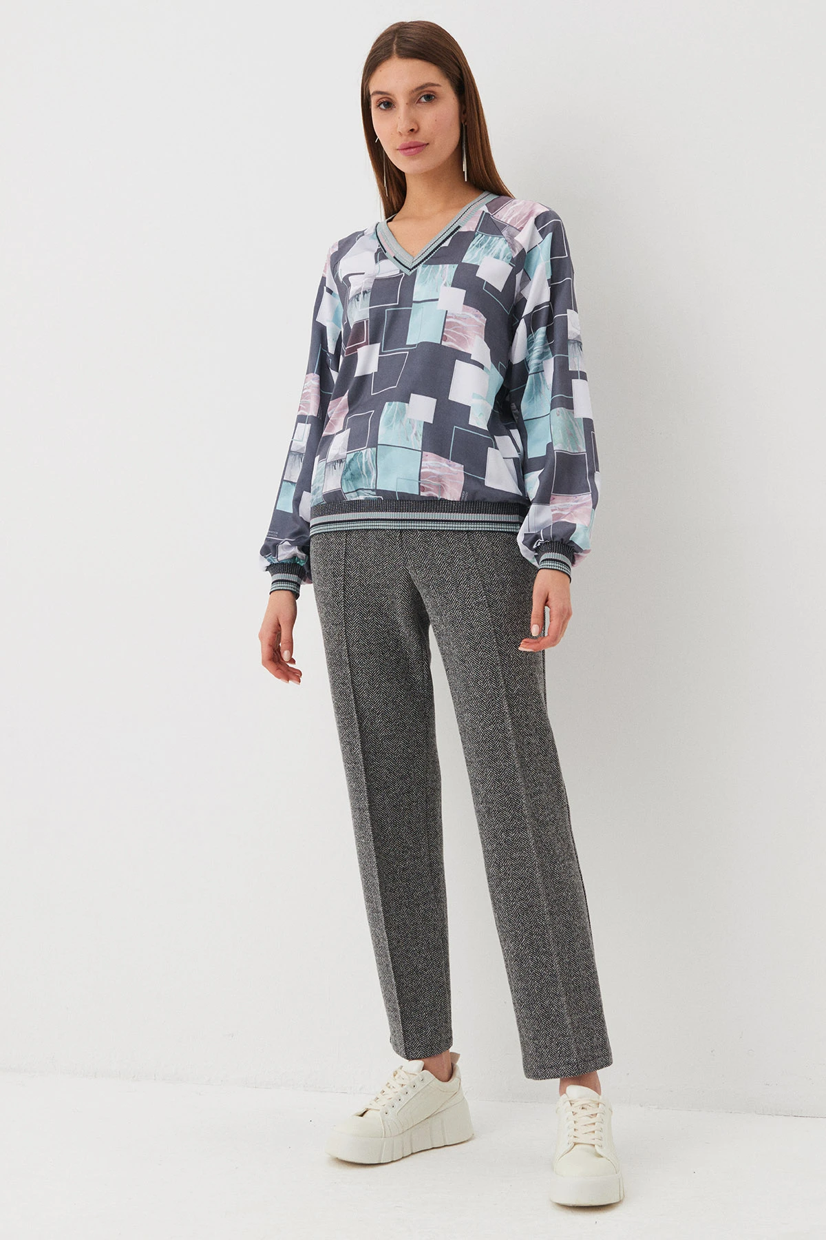 Блузон "Малахитовые шахматы" 2