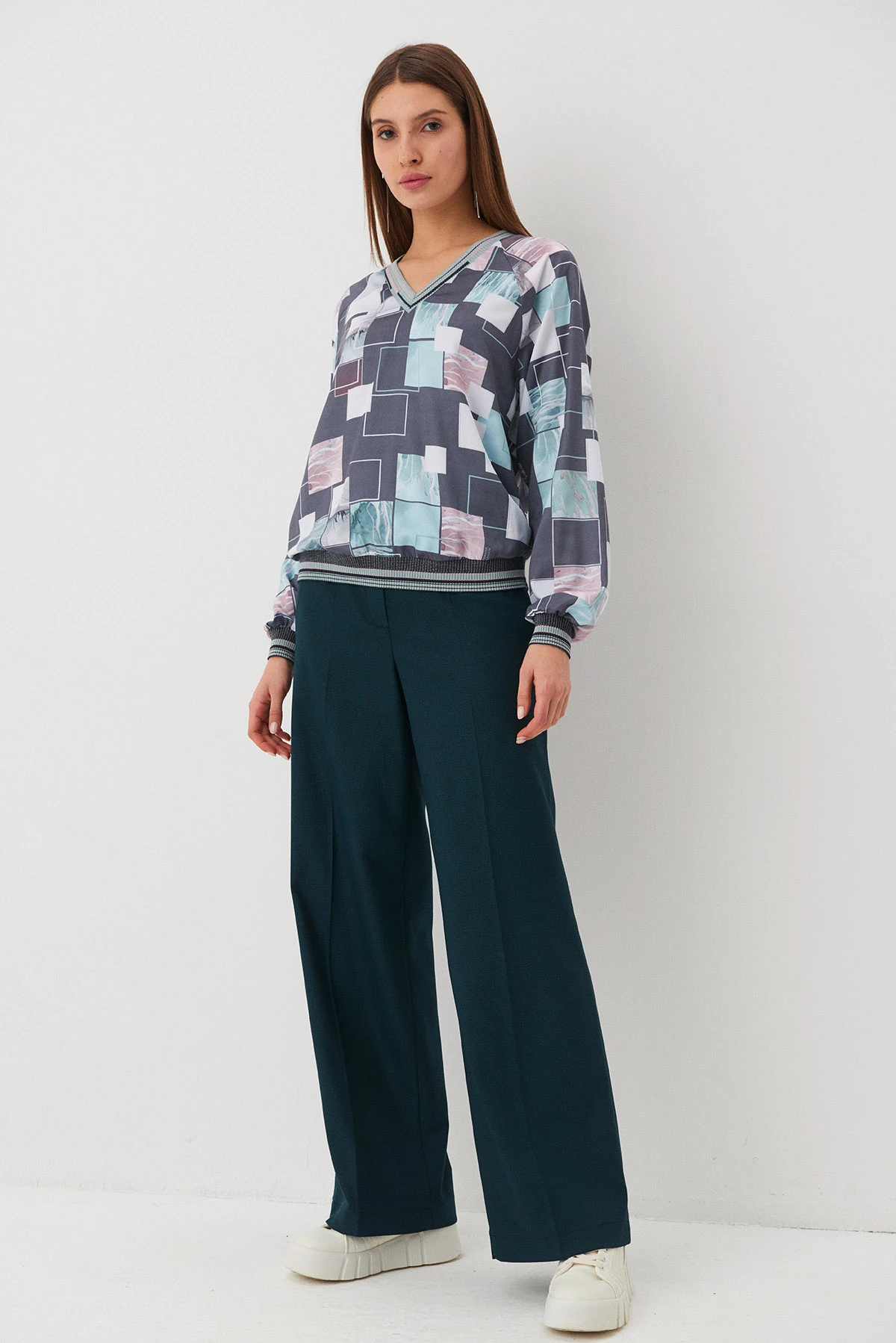 Блузон "Малахитовые шахматы" 3