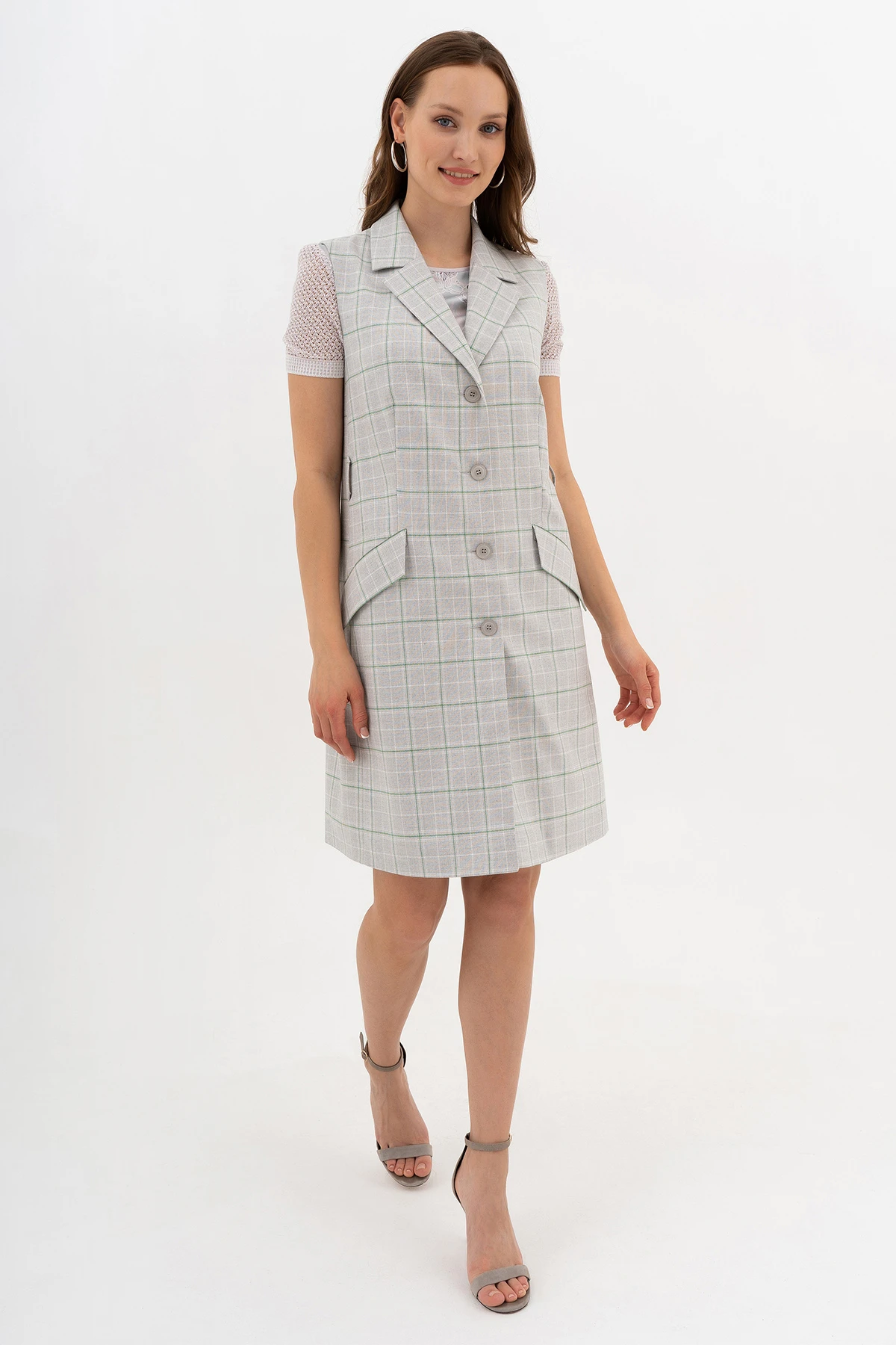 Жилет удлиненный "Подводный город" 3