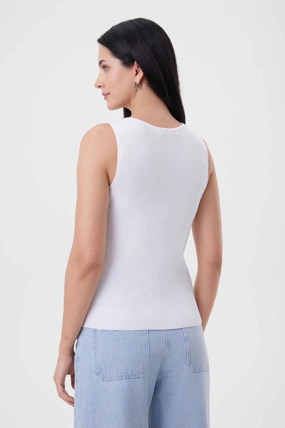 Топ вязаный белый 4