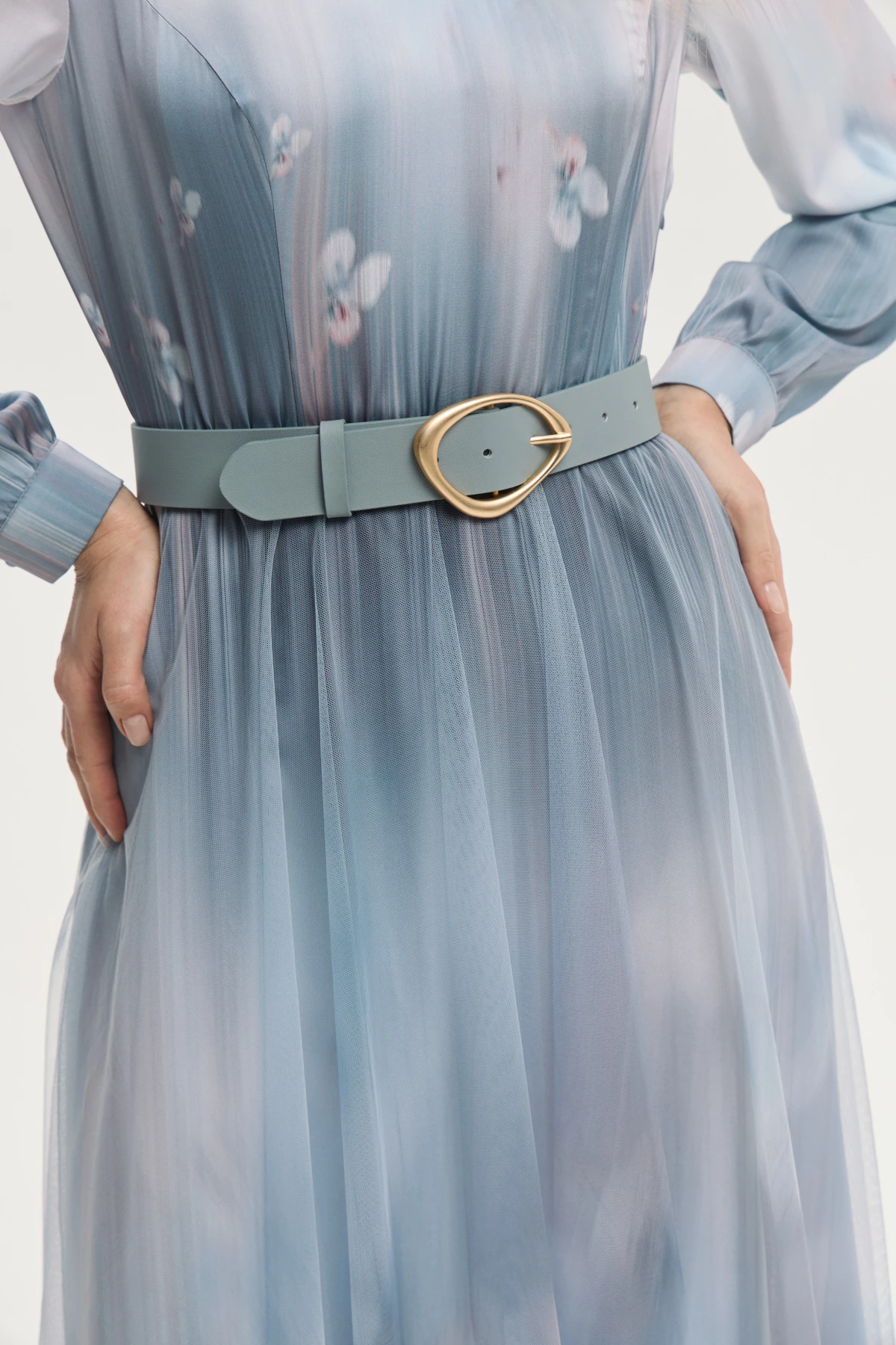 Пояс АB голубой 4 см 1