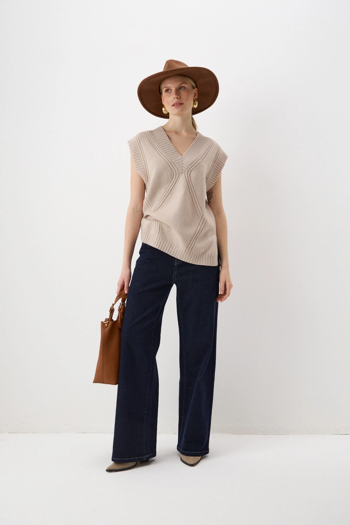 Жилет вязаный "Гармония контрастов" 4