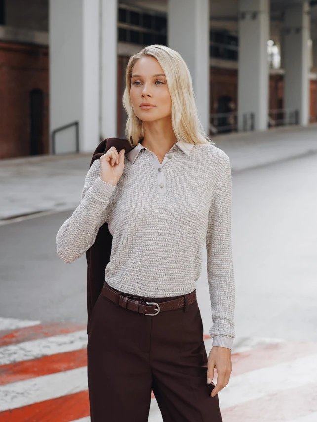 Джемпер поло "Тёплый туман"