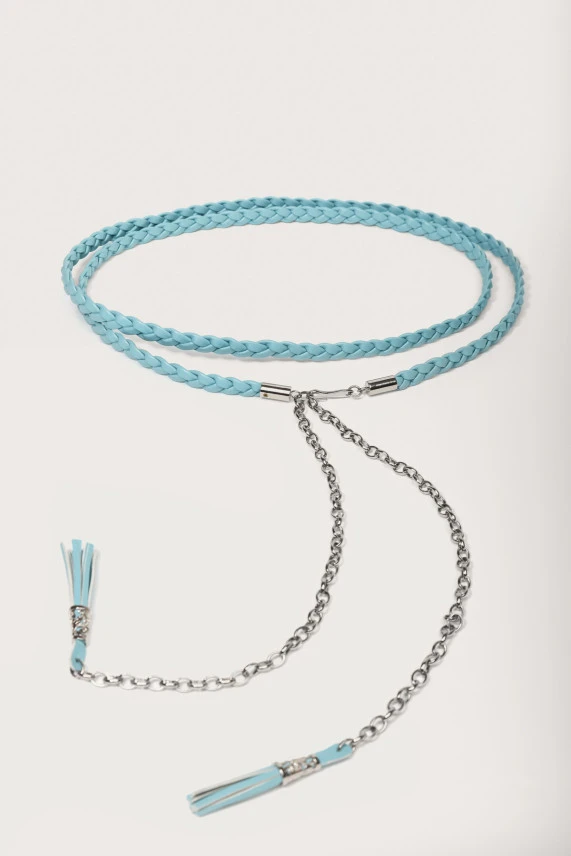 Пояс коса бирюзовый