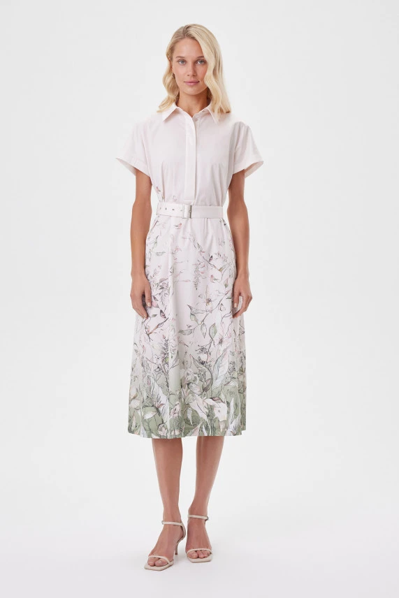 Платье с поясом «Флорариум»