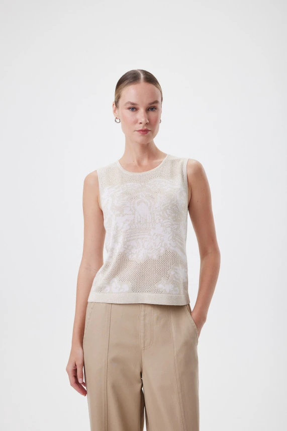 Топ вязаный «Триумфальные аллеи»