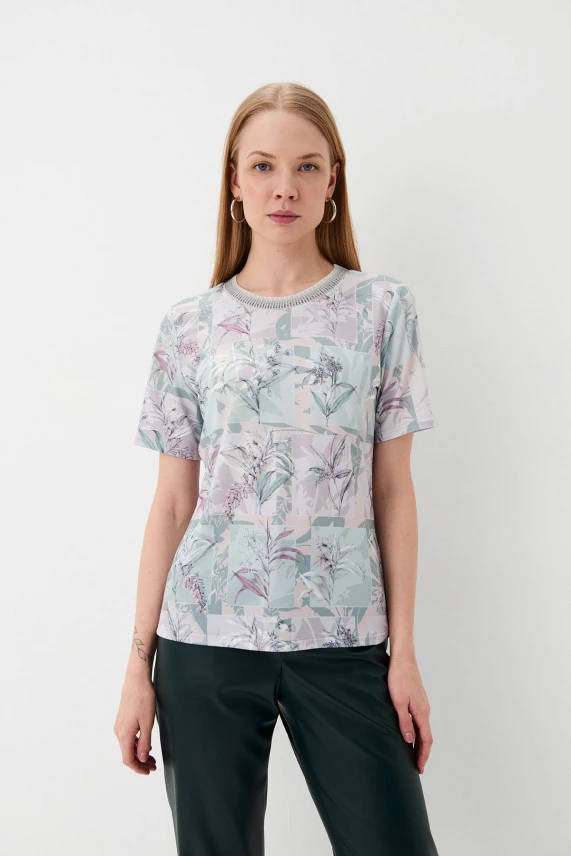 Джемпер с коротким рукавом "Тайна цветка"