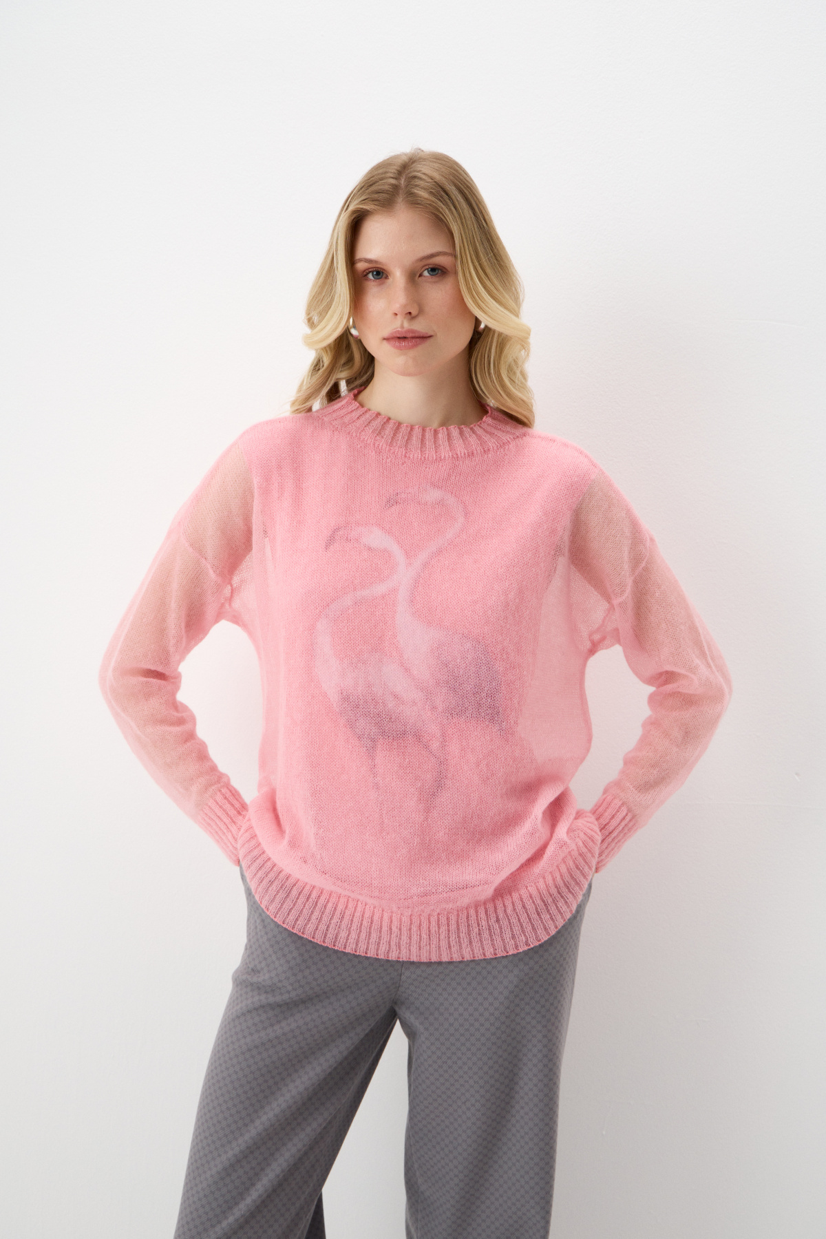 Джемпер &quot;Возвращение фламинго&quot; 0