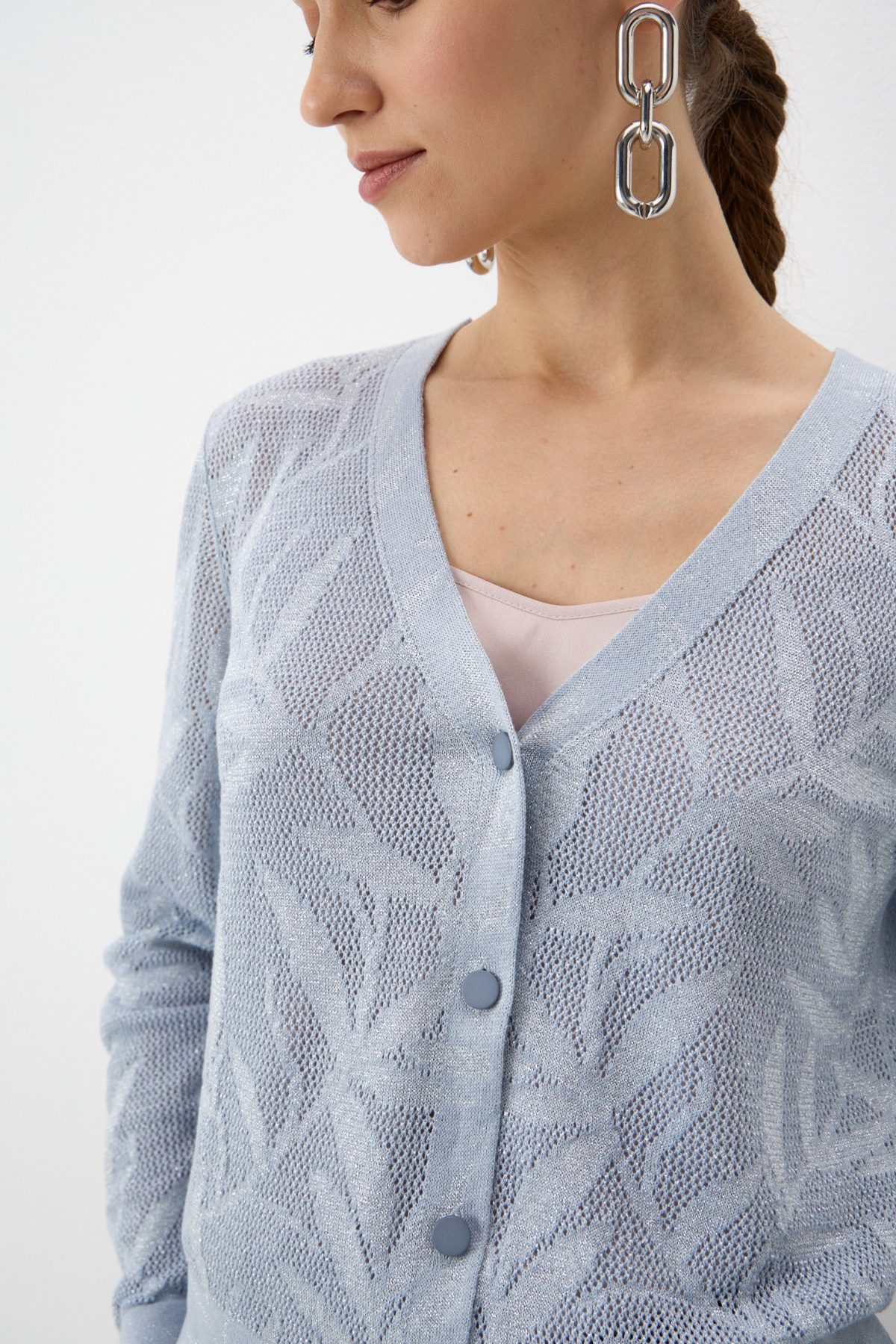 Кардиган голубой 3