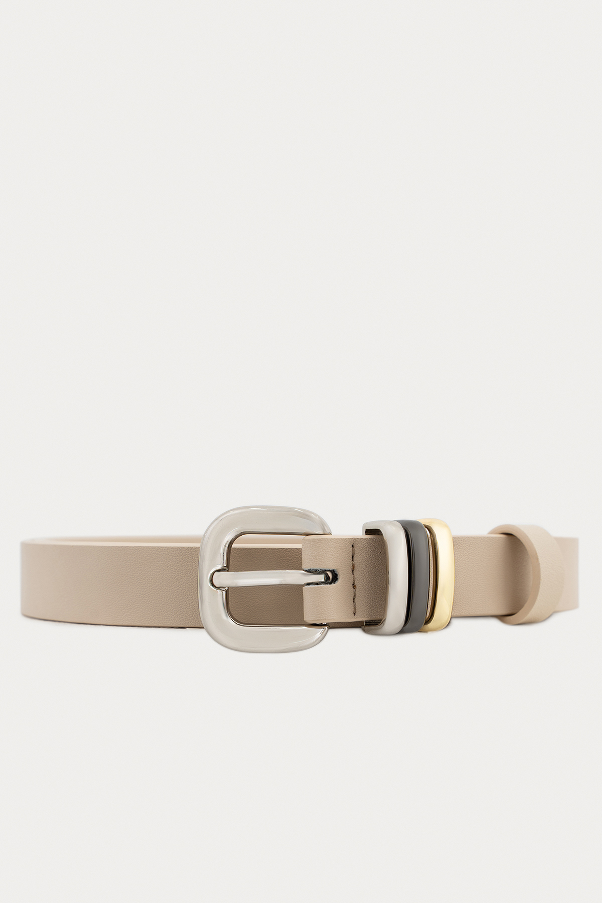 Пояс бежевый 2 см 0