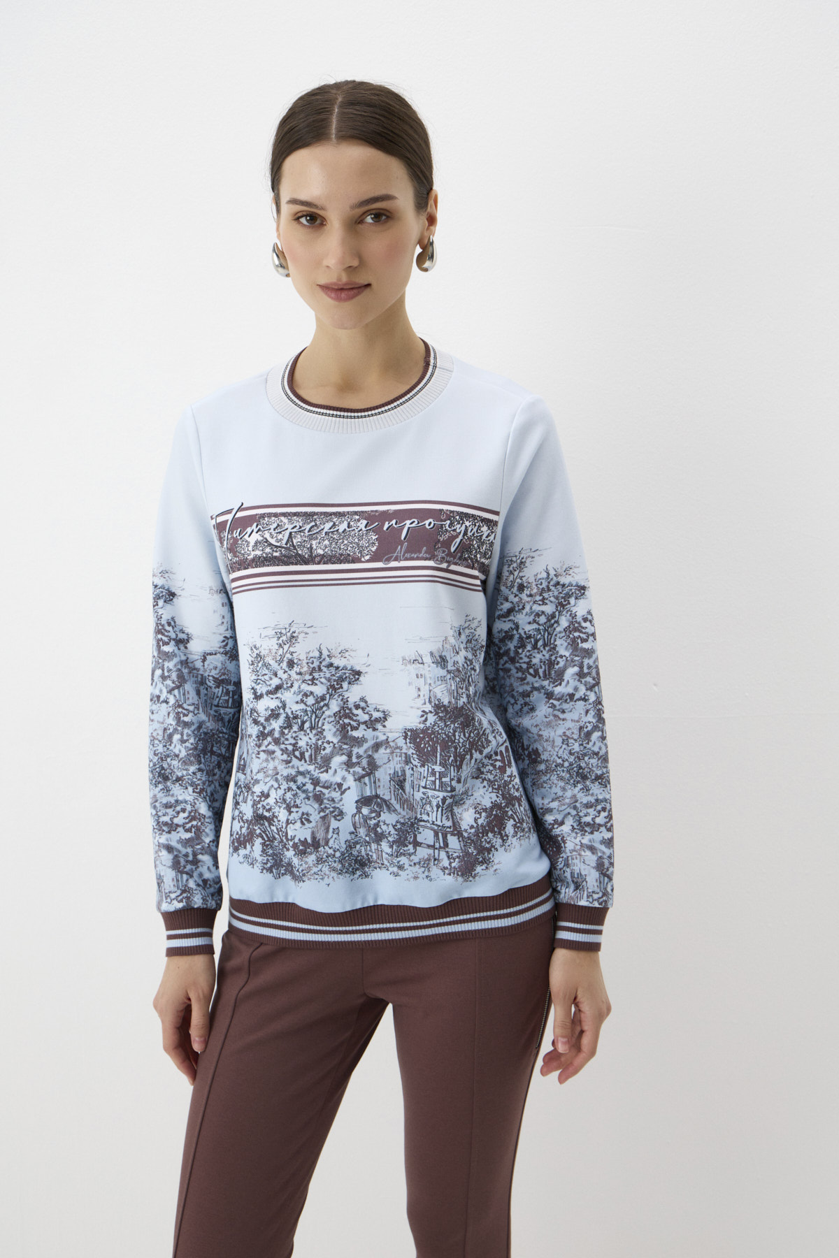 Свитшот &quot;Гравюры северной сказки&quot; 6