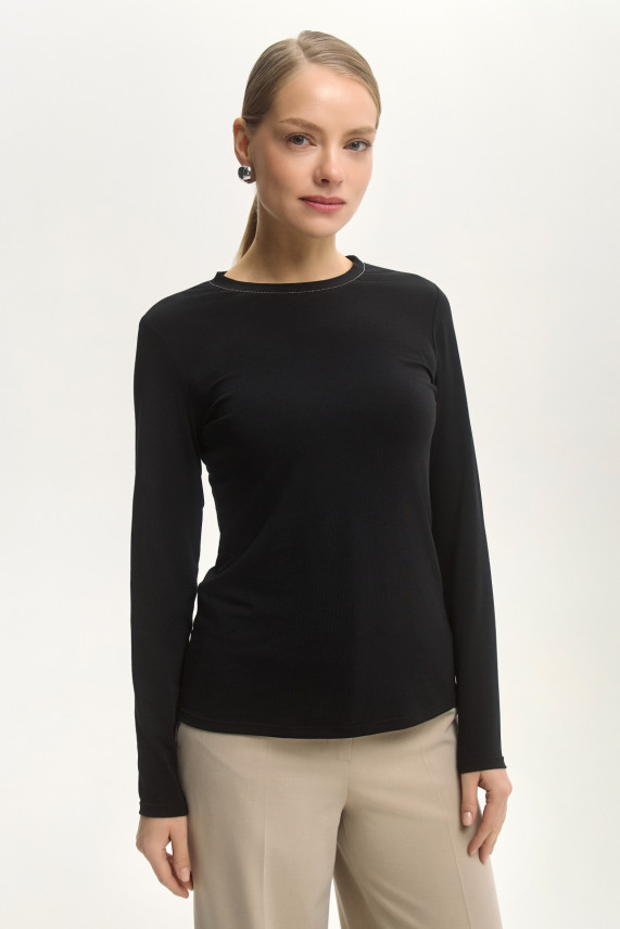 Лонгслив черный &quot;Эхо вселенной&quot;