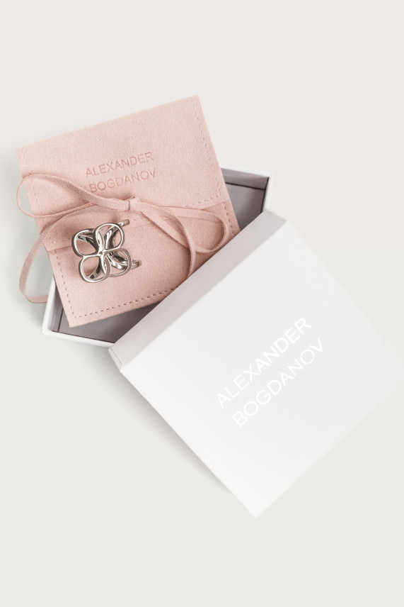 Брошь кольцо для платка &quot;88&quot; с чехлом