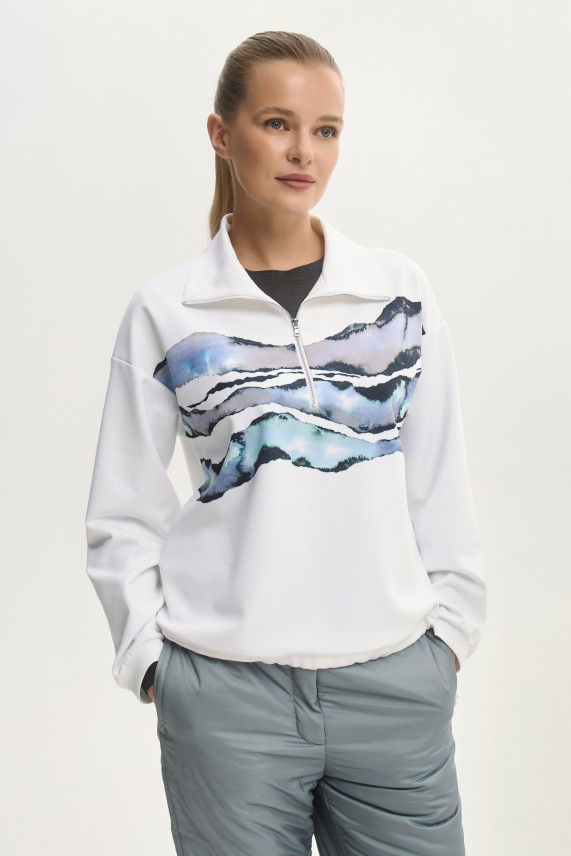 Толстовка светлая &quot;Акварельная фантазия&quot;