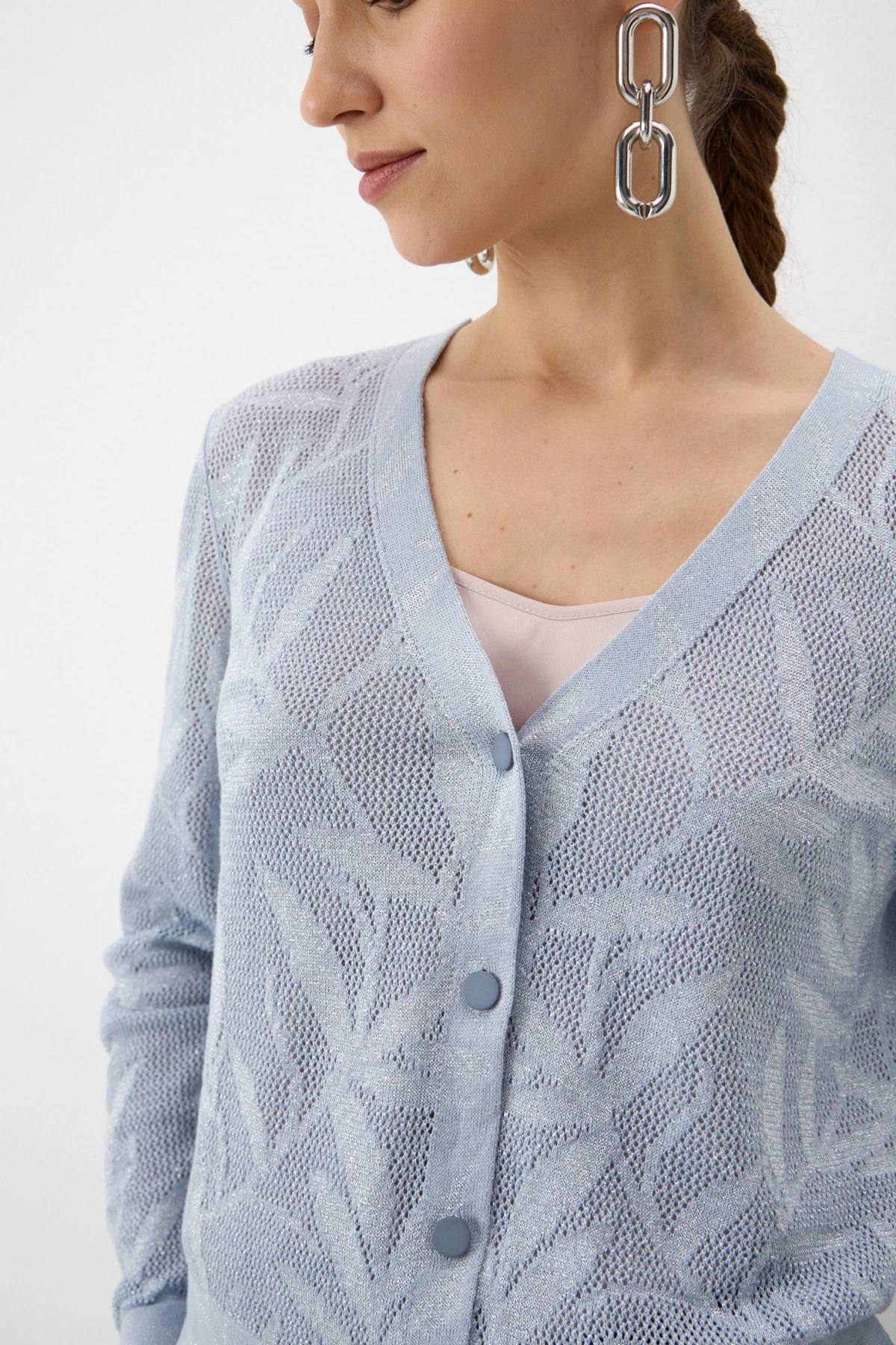 Кардиган голубой 3